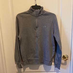 VINEYARD VINES Shep Shirt 1/4 Zip Pullover Heather Gray XS EUC